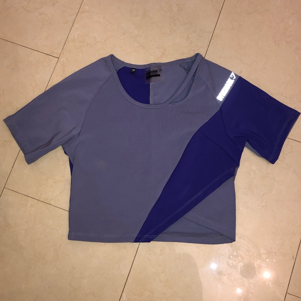 Gymshark Asymmetric Two-Tone Active Crop Top